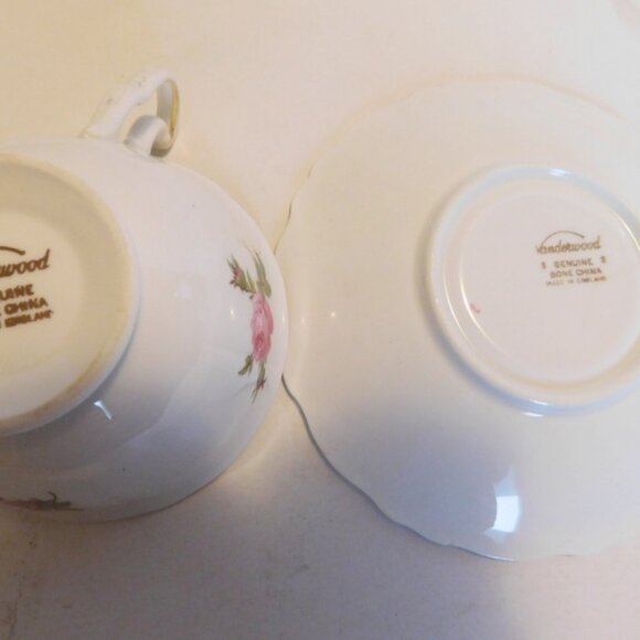 Vanderwood scalloped pink Rose cup and saucer VGU - Picture 7 of 7